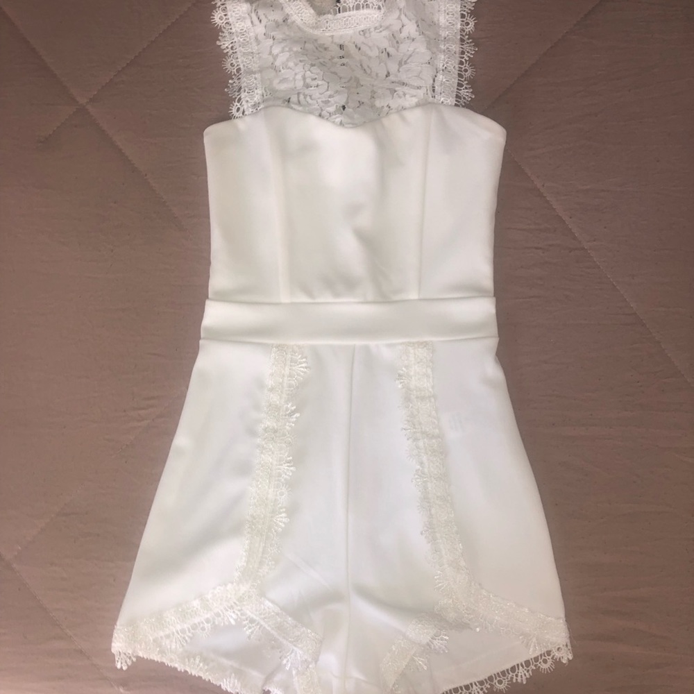 White Lace Romper
